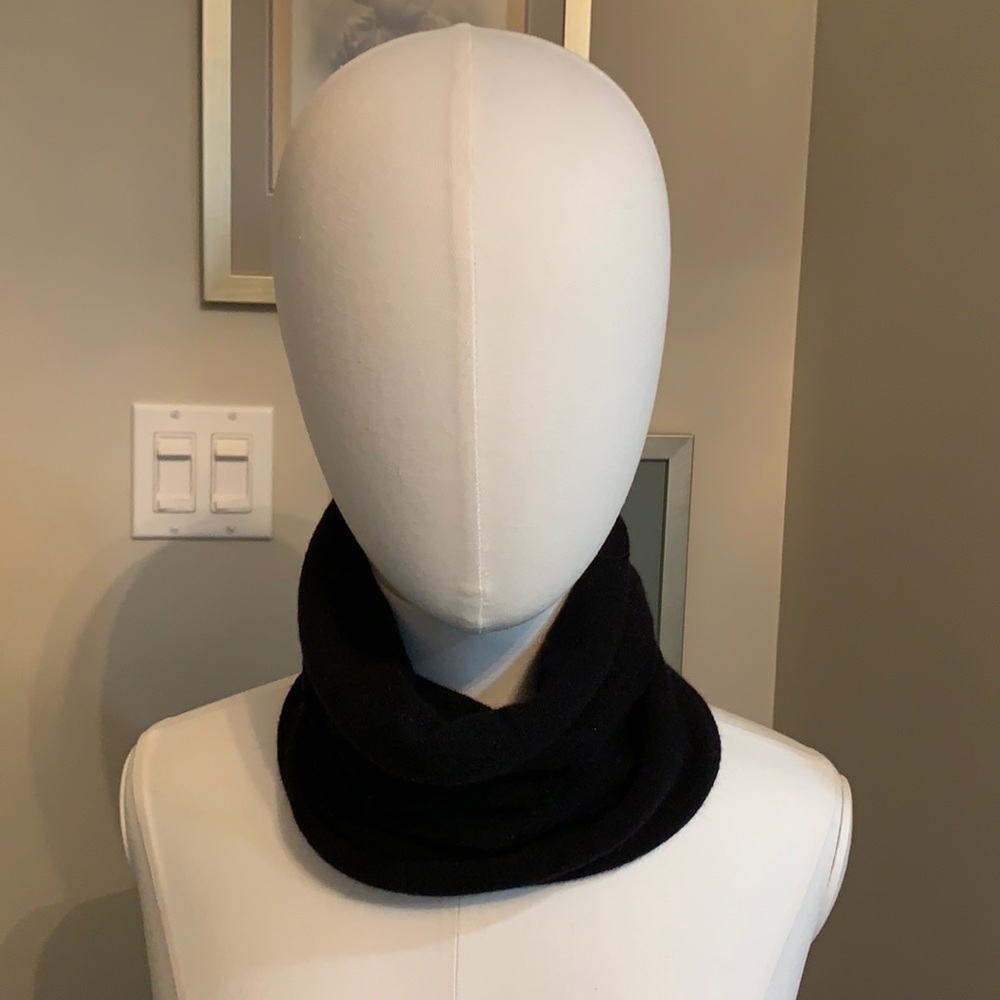 Black Cashmere Neck Warmer Scarf